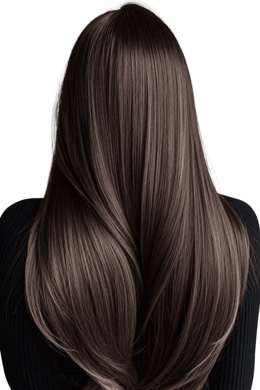 Smooth, glossy hair displaying the FA ÀURELLE finish